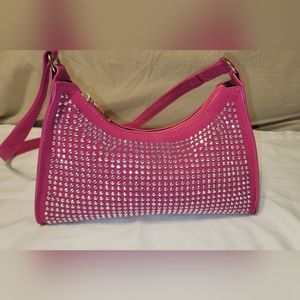 Pink Bling Bling Mini Hobo Bag